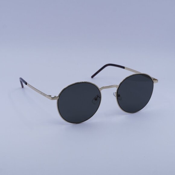 Saint Laurent SL250 SLIM 006 Sunglasses Gold Round Frame, Grey Lenses - Picture 1 of 11